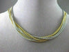 ESTATE 14KT W&Y GOLD MULTI STRANDED NECKLACE W/ LOBSTER LOCK ITALY BEAUTIFUL 776