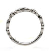 ESTATE .36CT DIAMOND 18KT WHITE GOLD 3D FILIGREE SEMI ETERNITY ANNIVERSARY RING