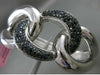 ESTATE EXTRA WIDE 1.80CT BLACK DIAMOND 14K WHITE GOLD LOVE KNOT BANGLE BRACELET