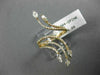 LARGE .69CT ROUND MARQUISE DIAMOND 18K ROSE GOLD MULTI ROW CRISS CROSS LEAF RING