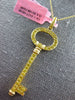 LARGE 1.01CT FANCY YELLOW DIAMOND 18KT YELLOW GOLD 3D KEY TO YOUR HEART PENDANT