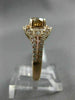 LARGE 1.56CT WHITE & CHOCOLATE FANCY DIAMOND 14K ROSE GOLD HEART ENGAGEMENT RING
