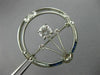 ANTIQUE LARGE 1.5CT OLD MINE DIAMOND & AAA SAPPHIRE 14K WHITE GOLD FLOWER BROOCH