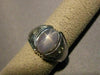 ESTATE WIDE 2.45CT DIAMOND & STAR SAPPHIRE 14K WHITE GOLD ETOILE MENS RING 25407