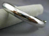 ESTATE WIDE 14KT WHITE GOLD 3D CLASSIC HANDCRAFTED 8MM BANGLE BRACELET #26198