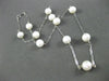 ESTATE AAA PEARL 14KT WHITE GOLD PEARL BY THE YARD DIAMOND CUT NECKLACE #24949