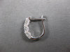 1.02CT DIAMOND 18KT WHITE GOLD 3D 3 STONE PAST PRESENT FUTURE LEVERBACK EARRINGS