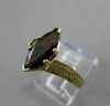 ESTATE 1.50CT MARQUISE GARNET 14K YELLOW GOLD FILIGREE COCKTAIL RING 13.5M 21471
