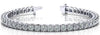 LARGE 6.01CT DIAMOND 14KT WHITE GOLD 3D CLASSIC ROUND FOUR PRONG TENNIS BRACELET