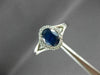 ESTATE 1.15CT DIAMOND & AAA SAPPHIRE 14K WHITE GOLD CLASSIC OVAL ENGAGEMENT RING