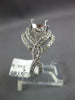 LARGE .67CT DIAMOND 14KT WHITE GOLD 3D 4 PRONG ROUND SEMI MOUNT ENGAGEMENT RING