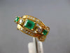 WIDE 1.31CT DIAMOND & EMERALD 18KT YELLOW GOLD BAGUETTE & ROUND ANNIVERSARY RING
