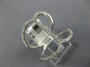 ESTATE LARGE .39CT DIAMOND 14KT WHITE GOLD 3D CLASSIC LOVE KNOT BAR FUN RING
