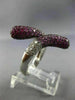 ESTATE WIDE 2.76CT DIAMOND & AAA PINK SAPPHIRE 18K WHITE & BLACK GOLD SNAKE RING