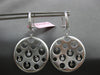 EXTRA LARGE .41CT DIAMOND 18KT WHITE GOLD MATTE & SHINY CHANDELIER FUN EARRINGS