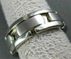 ESTATE WIDE 14KT WHITE GOLD SOLID BRICK LOOK MENS WEDDING RING HANDSOME!! #1007