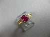 ESTATE 1.07CT DIAMOND & AAA OVAL RUBY 14KT YELLOW GOLD ENGAGEMENT RING #4257