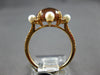 3.87CT DIAMOND & AAA PINK TOURMALINE & SOUTH SEA PEARL 18KT ROSE GOLD LOVE RING