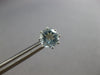 LARGE 2.18CT AAA AQUAMARINE 14KT WHITE GOLD ROUND SOLITAIRE STUD EARRINGS #28140