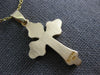LARGE .42CT DIAMOND 14K YELLOW GOLD CLASSIC FILIGREE DOUBLE PLATED CROSS PENDANT