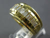 ESTATE WIDE 1.46CT DIAMOND 14KT YELLOW GOLD 3D BAGUETTE CHANNEL ANNIVERSARY RING