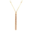 .89CT DIAMOND 18K WHITE GOLD ROUND & BAGUETTE FLOWER BY THE YARD LARIAT NECKLACE