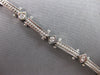 .75CT DIAMOND 14KT WHITE GOLD ROUND ETOILE FILIGREE SQUARE FUN TENNIS BRACELET