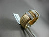 ESTATE LARGE .46CT DIAMOND 18KT WHITE & ROSE GOLD MULTI ROW PAVE FLEXIBLE RING