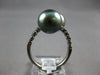 .30CT BLACK DIAMOND & AAA TAHITIAN PEARL 18K BLACK GOLD 3D CRISS CROSS LOVE RING