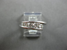 .31CT DIAMOND 14K WHITE GOLD 3D ROUND CRISS CROSS JOURNEY GRADUATING RING #28206