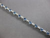 ESTATE 4.98CT DIAMOND & AAA SAPPHIRE 14K WHITE GOLD OVAL & ROUND TENNIS BRACELET