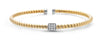 ESTATE .15CT DIAMOND 18KT 2 TONE GOLD 3D FLEXIBLE SNAKE FUN BANGLE BRACELET