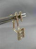 ESTATE .31CT ROUND & BAGUETTE DIAMOND 14KT ROSE GOLD ELONGATED HANGING EARRINGS