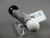 ESTATE LARGE .65CT DIAMOND AAA ONYX & AGATE 14KT WHITE GOLD CRISS CROSS FUN RING