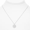 ESTATE 0.41CT DIAMOND 14KT WHITE GOLD 3D CLASSIC ROUND CLUSTER FLOATING PENDANT
