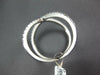 ESTATE LARGE .61CT DIAMOND 14KT WHITE GOLD 3D CRISS CROSS X INFINITY LOVE RING