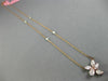 1.54CT WHITE & PINK DIAMOND 18K WHITE & ROSE GOLD 3D BY THE YARD FLOWER NECKLACE