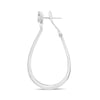 ESTATE .70CT DIAMOND 14KT WHITE GOLD 3D INSIDE OUT BOW TIE HOOP HANGING EARRINGS