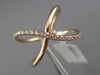 ESTATE WIDE .25CT ROUND DIAMOND 14KT ROSE GOLD 3D INFINITY X LOVE FUN RING
