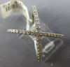 ESTATE LARGE .47CT DIAMOND 14KT WHITE GOLD 3D X CRISS CROSS LOVE RING