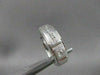 ESTATE WIDE DIAMOND 14KT WHITE GOLD BRICK MENS WEDDING RING BAND 10.25 7MM #1833