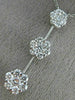ESTATE 1.27CT DIAMOND 14KT WHITE GOLD FLOWER PAST PRESENT FUTURE PENDANT #19674