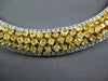 LARGE 51.48CT WHITE & FANCY YELLOW DIAMOND 18KT TWO TONE GOLD 3D TENNIS NECKLACE