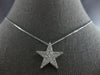 ESTATE .60CT DIAMOND 14K WHITE GOLD 3D CLASSIC STAR LOVE FLOATING PENDANT #27842