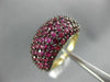 ESTATE LARGE 5.50CT AAA RUBY 14K YELLOW & BLACK GOLD DOME SHAPE ANNIVERSARY RING