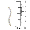 ESTATE .25CT DIAMOND 14KT YELLOW GOLD 3D CLASSIC SWIRL WAVE EAR CLIMBER EARRINGS