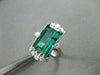 ESTATE LARGE 4.40CT DIAMOND & AAA TOURMALINE 18KT WHITE GOLD RING AMAZING #22084