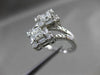 ESTATE LARGE 1.34CT MULTI SHAPE DIAMOND 14KT WHITE GOLD INFINITY FUN RING #18185