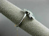ESTATE WIDE .69CT DIAMOND & AAA SAPPHIRE 14KT WHITE GOLD TRIANGULAR CIRCLE RING