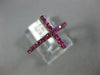 ESTATE .36CT AAA PINK SAPPHIRE 18KT ROSE GOLD 3D CLASSIC CROSS RING